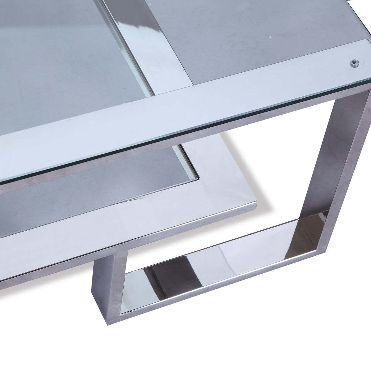 Mayfair Coffee Table - Polished Stainless Steel