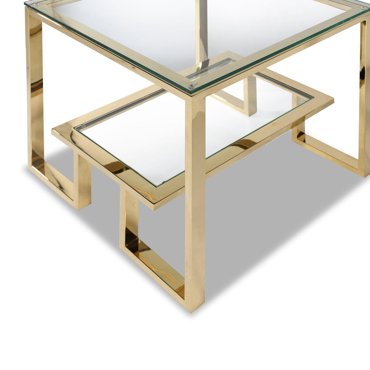 Mayfair Side Table - Polished Brass