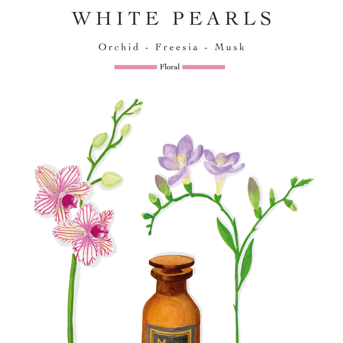 The White Pearls Candle 24cm
