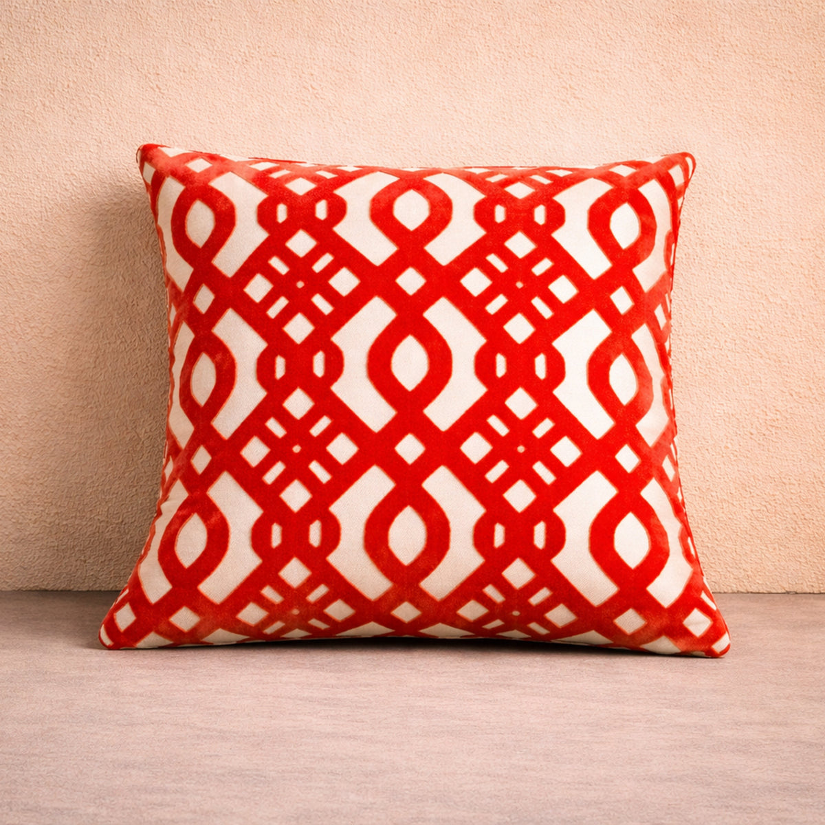Palmbeach Pillow - Orange and White