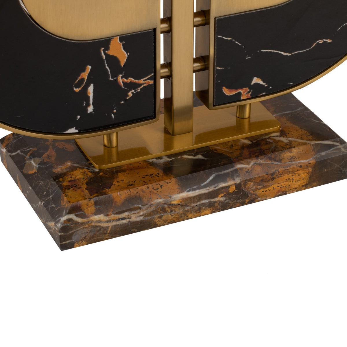Coleman Table Lamp - Brown Marble/Brushed Brass