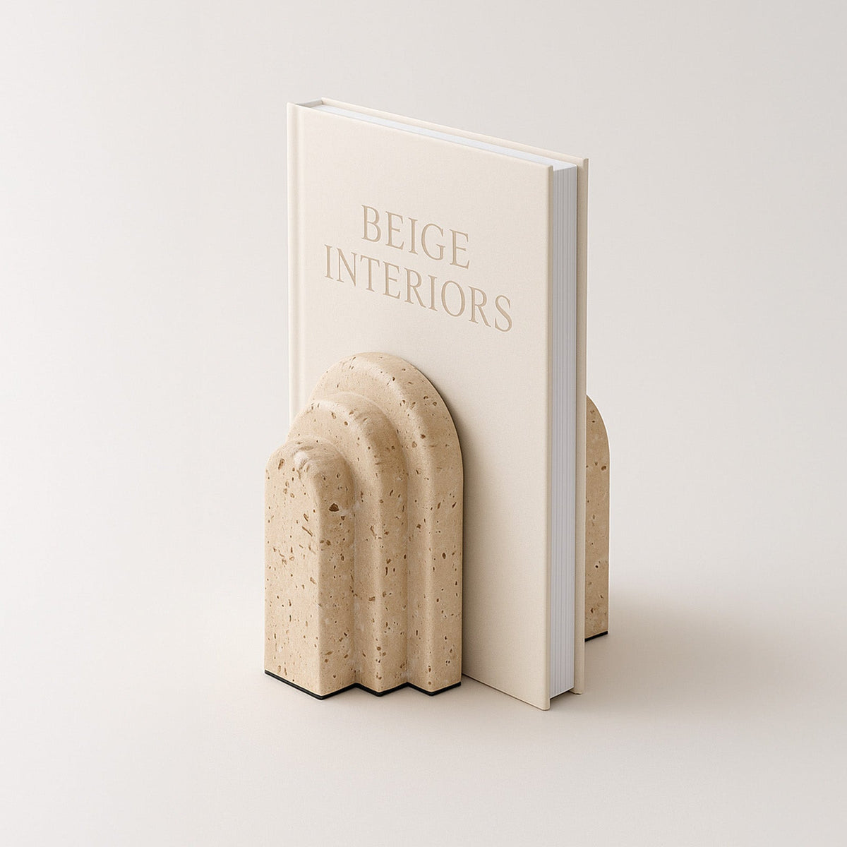 Empire Bookends - Beige Marble