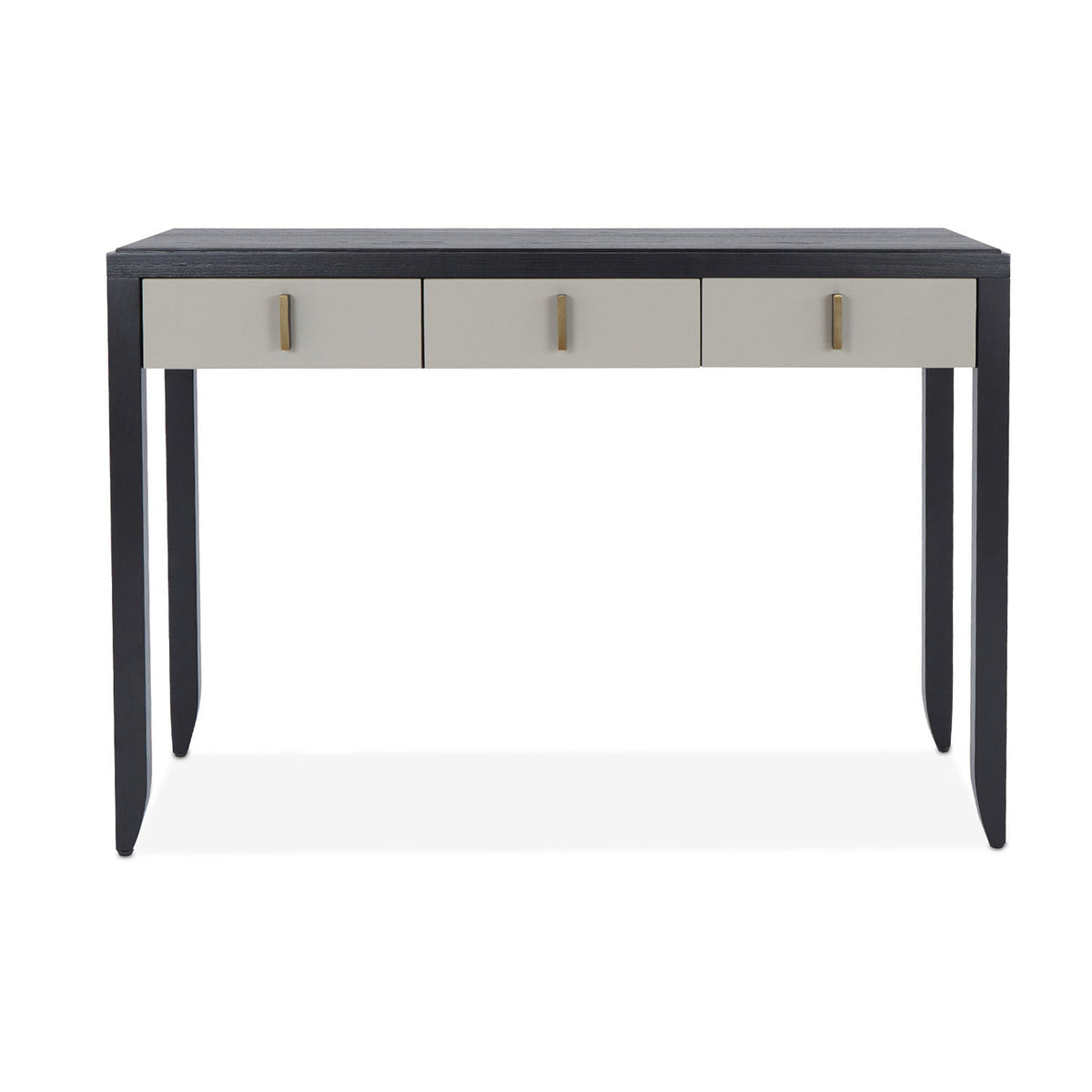 Garda Dressing Table - Wenge and Taupe Faux Leather
