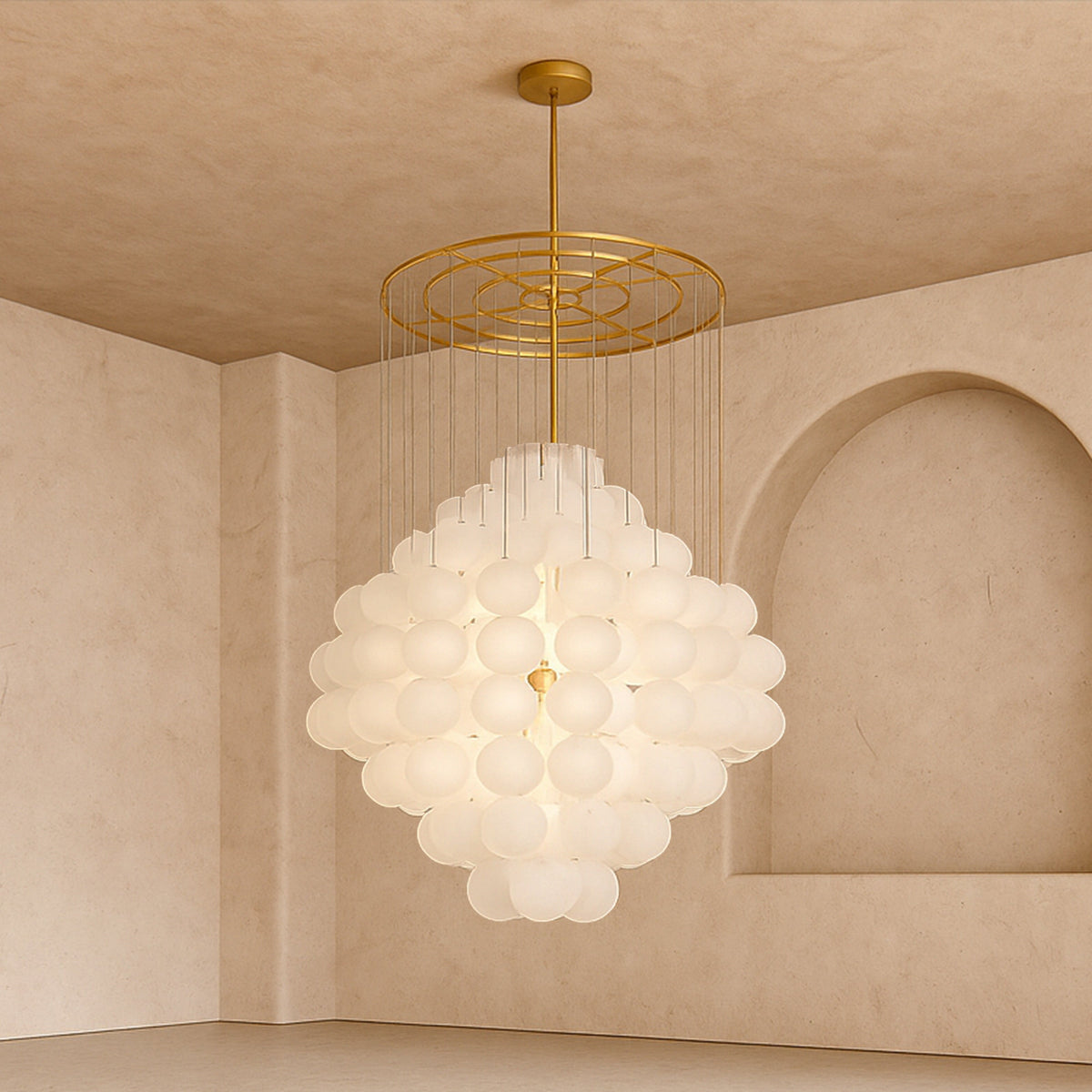 Moon Chandelier - Antique Brushed Brass