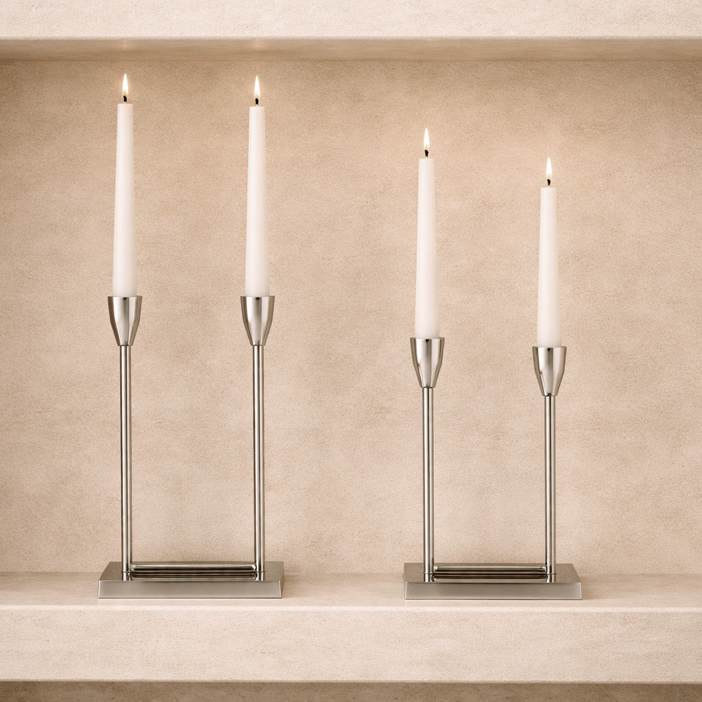 Pico Candle Holder - Nickel (A Set Of 2)