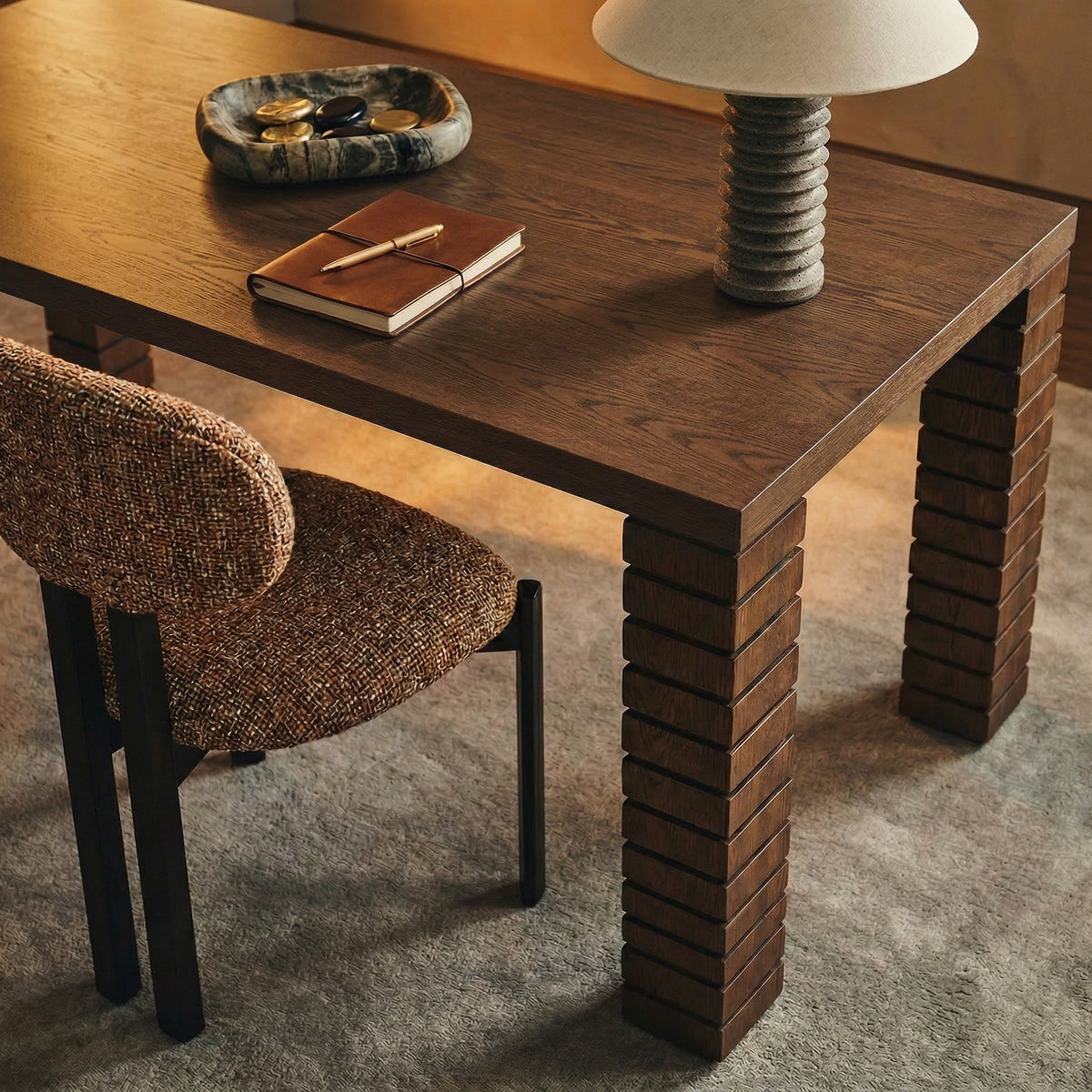 Pascal Dining Table - Brushed Brown