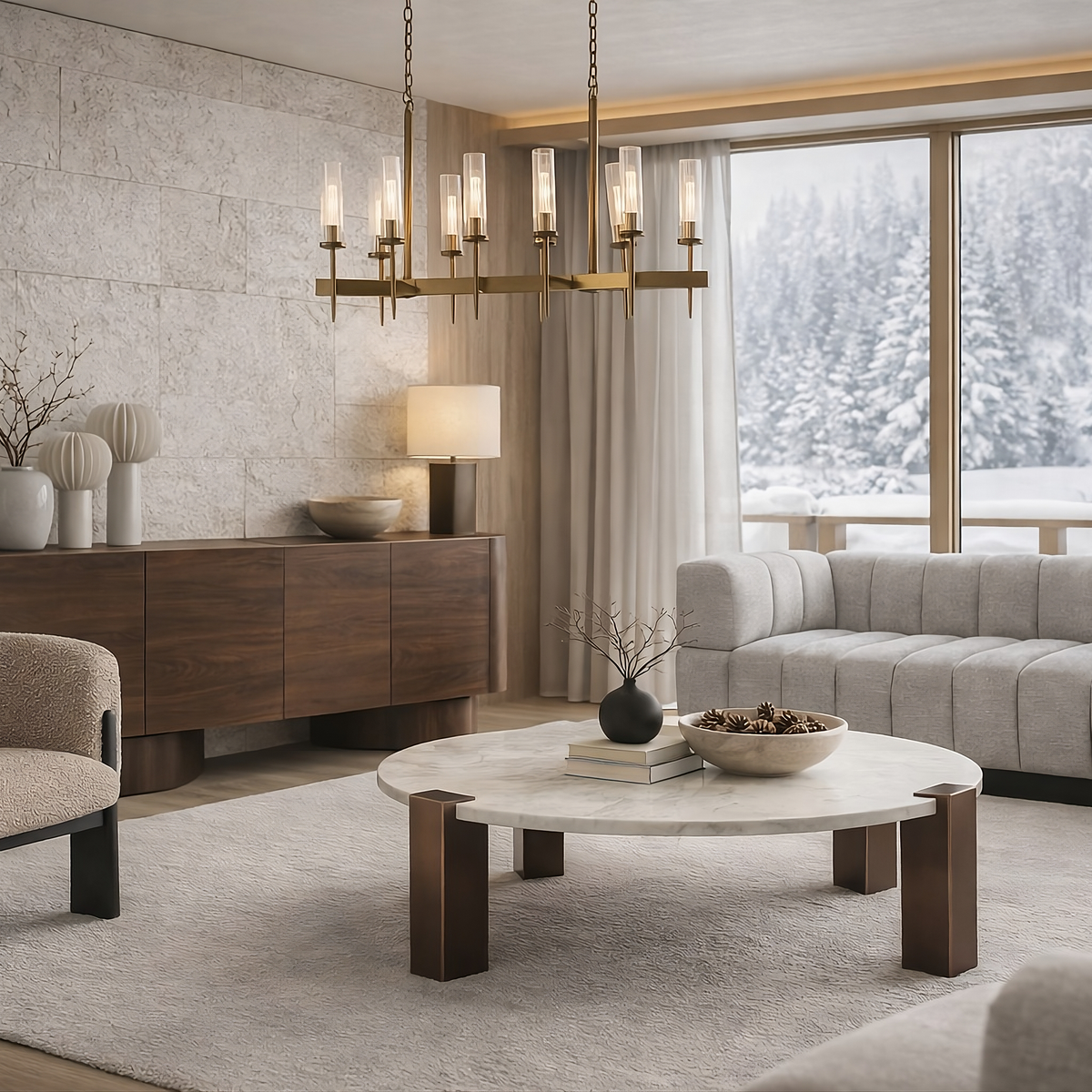 Tilda Pendant Lamp - Clear Glass, Brass Finish